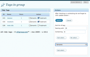 the admin settings UI : with big tags list, it is now possible to select tags starting or containing char(s) or word(s).