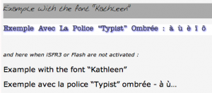 SnapShot of sIFR3 fonts